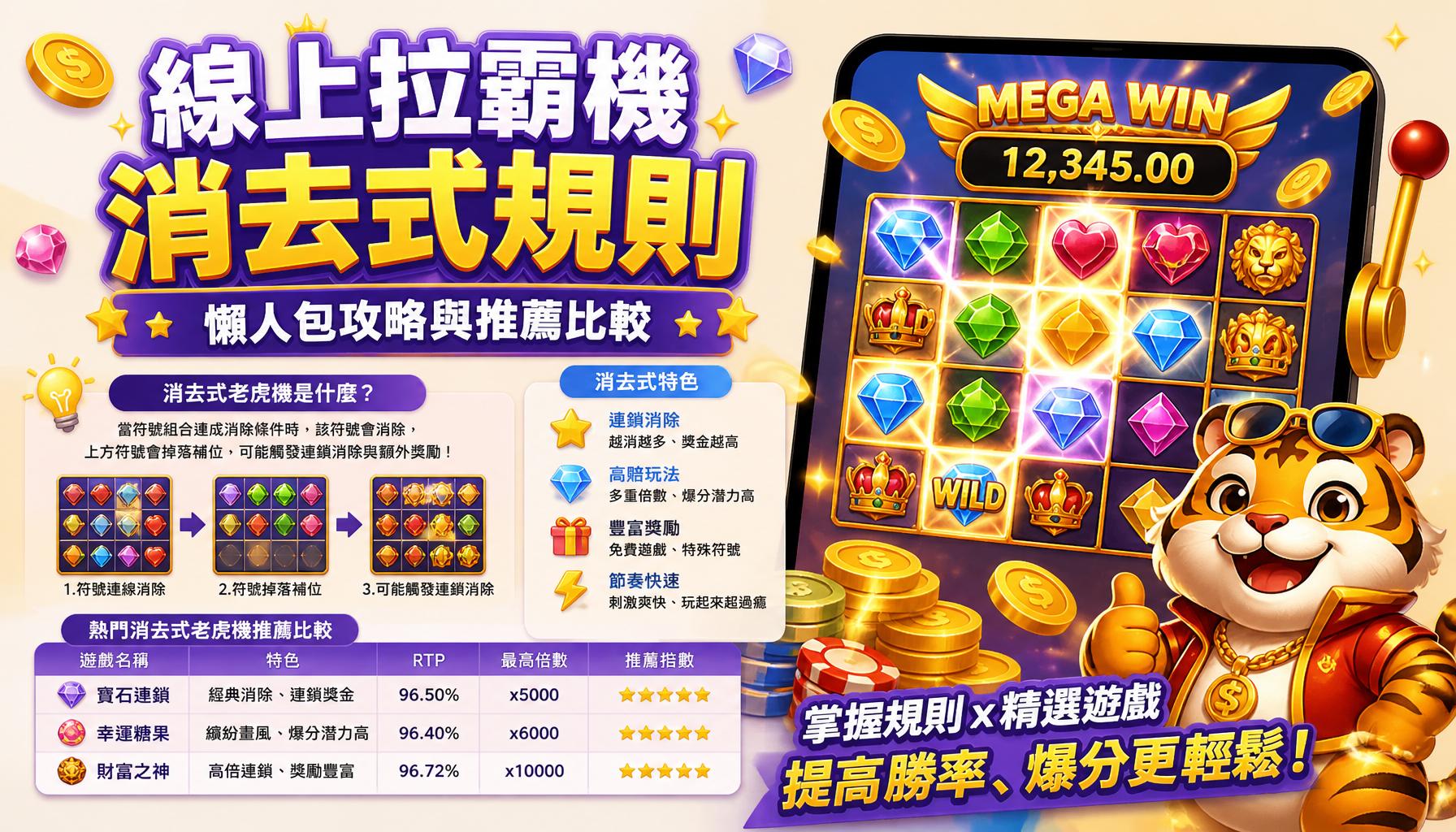 線上拉霸機消去式規則懶人包攻略與推薦比較